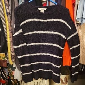 Workshop Republic Clothing Navy and White Striped Sweater